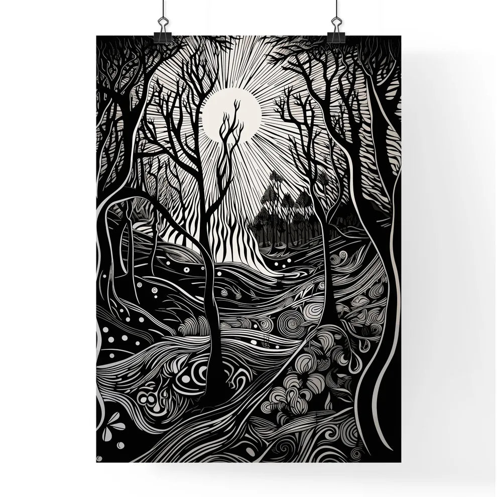 Nature Creation Poster - A Black And  Poster
