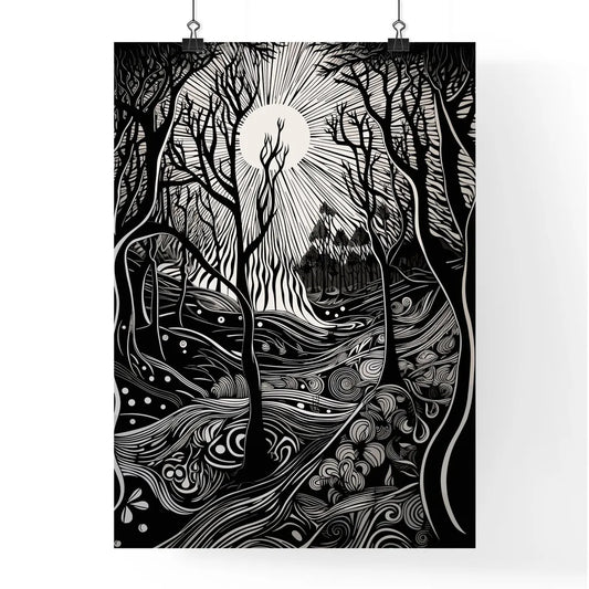 Nature Creation Poster - A Black And  Poster