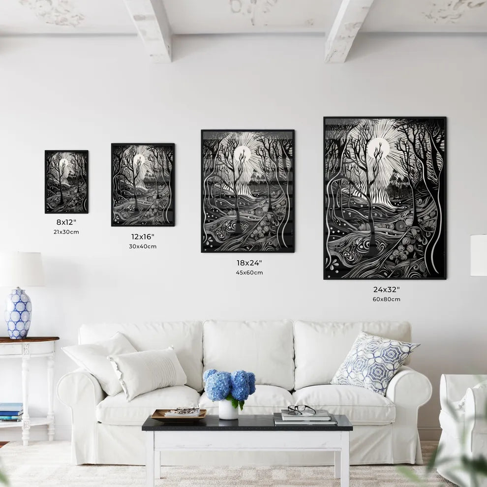 Nature Creation Poster - A Black And  - Kitchen Hangings