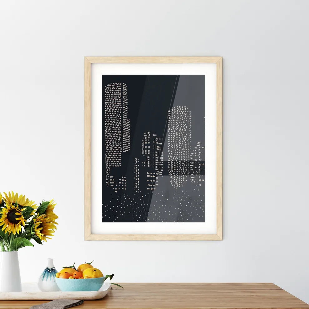 New York Buildings - A City Skyline With Many Small Objects Custom Print