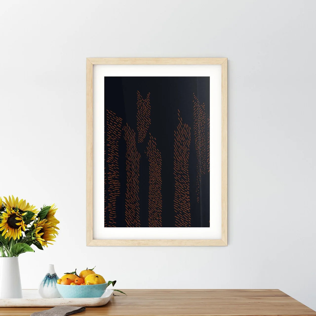 New York Buildings - A Black Back Framed Print