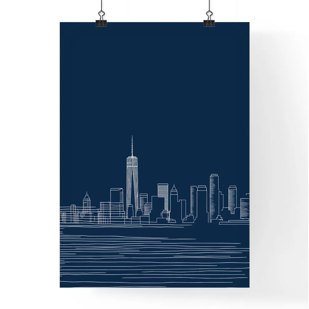 New York City Skyline - A Drawing Of A City Skyline Poster