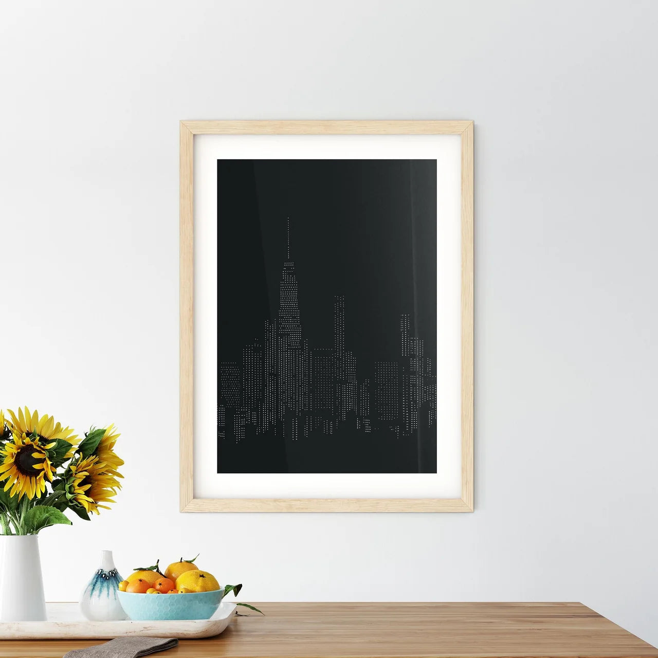 New York City Skyline - A City Skyline At Night Custom Print