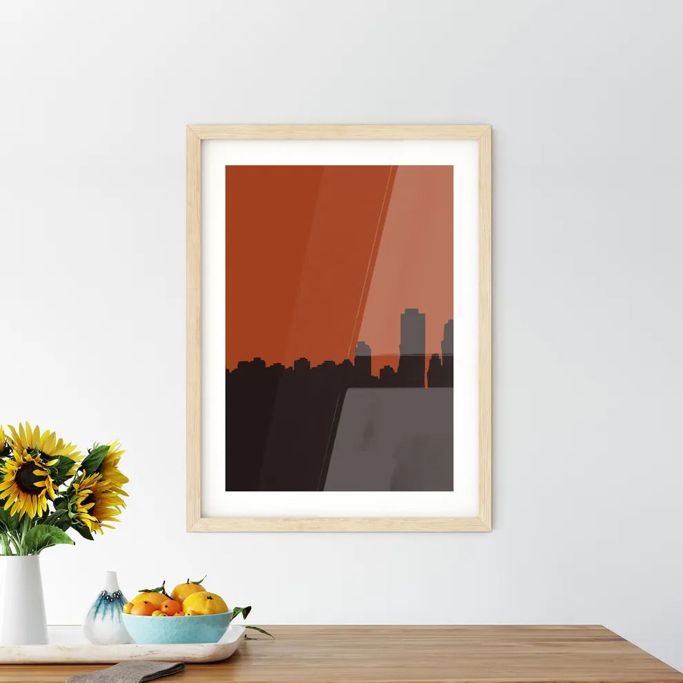 New York City Skyline - A Silhouette Of A City Custom Print