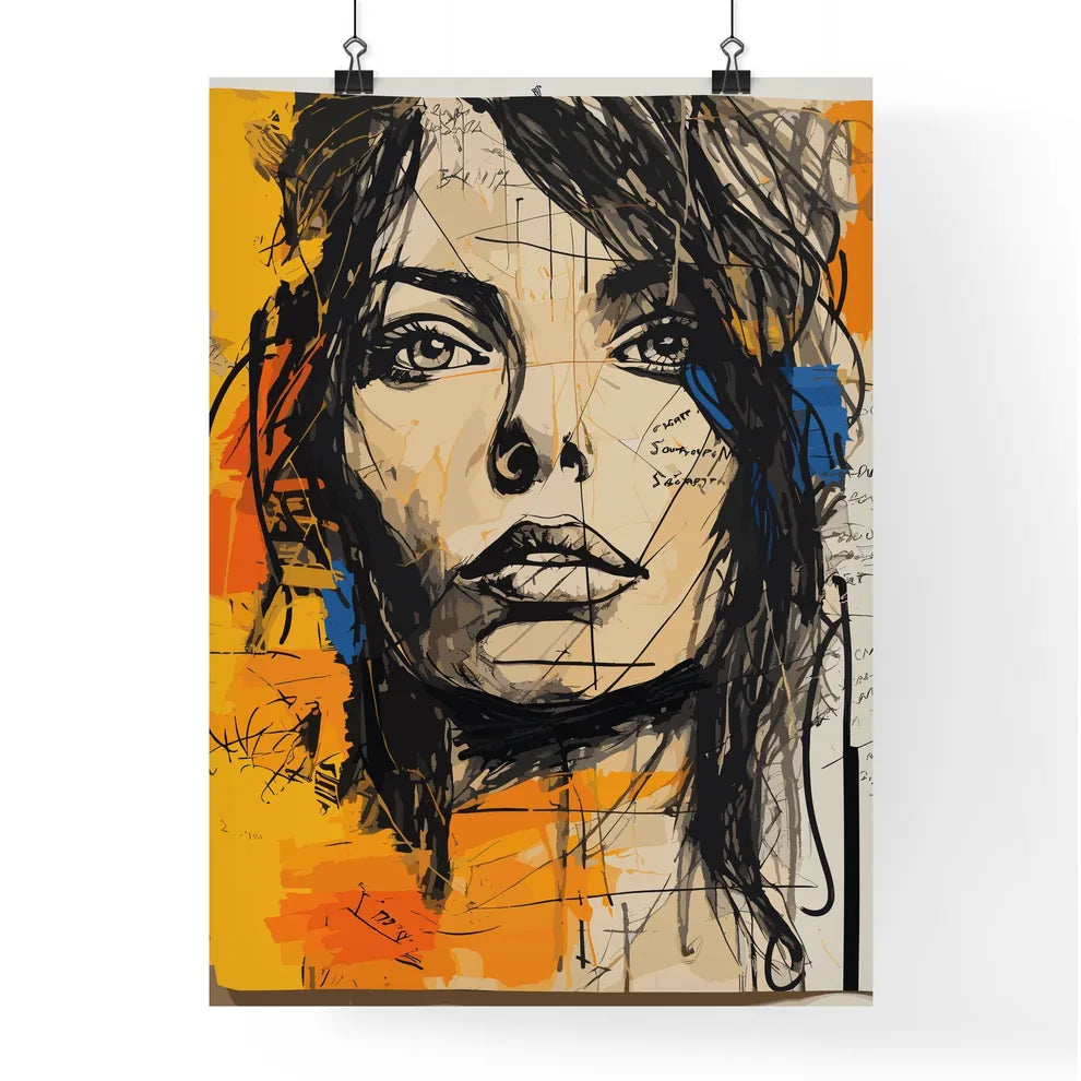 Portrait With Charcoal Pencil On Old - A Pai Poster