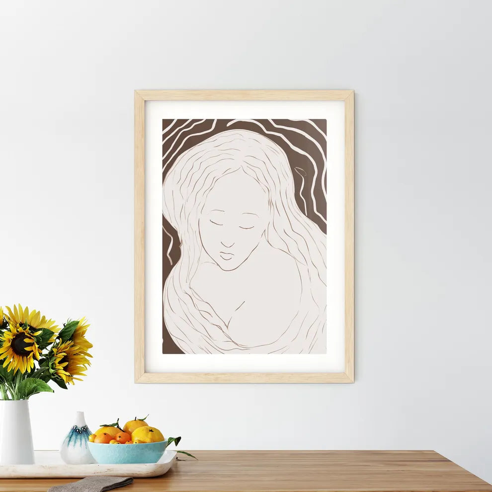 Pregnant Woman - A Drawing Of Framed Print