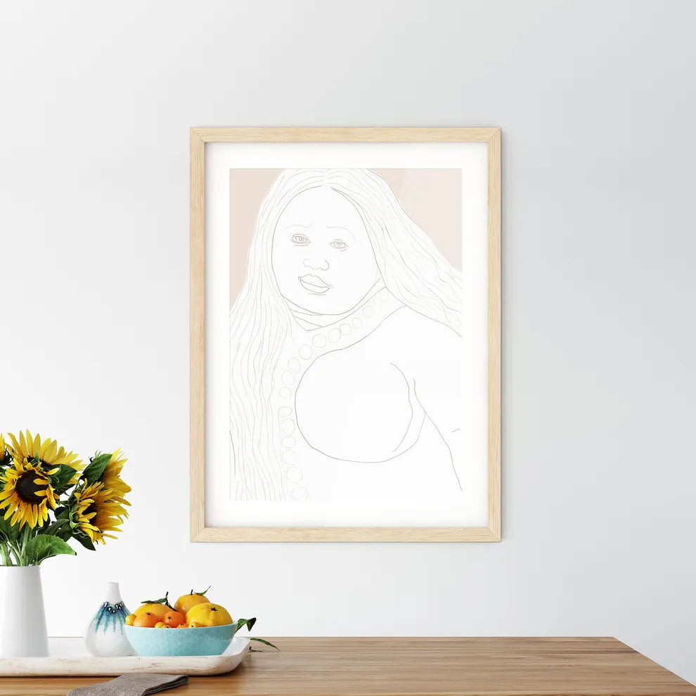 Pregnant Woman - A Drawing Of Framed Print