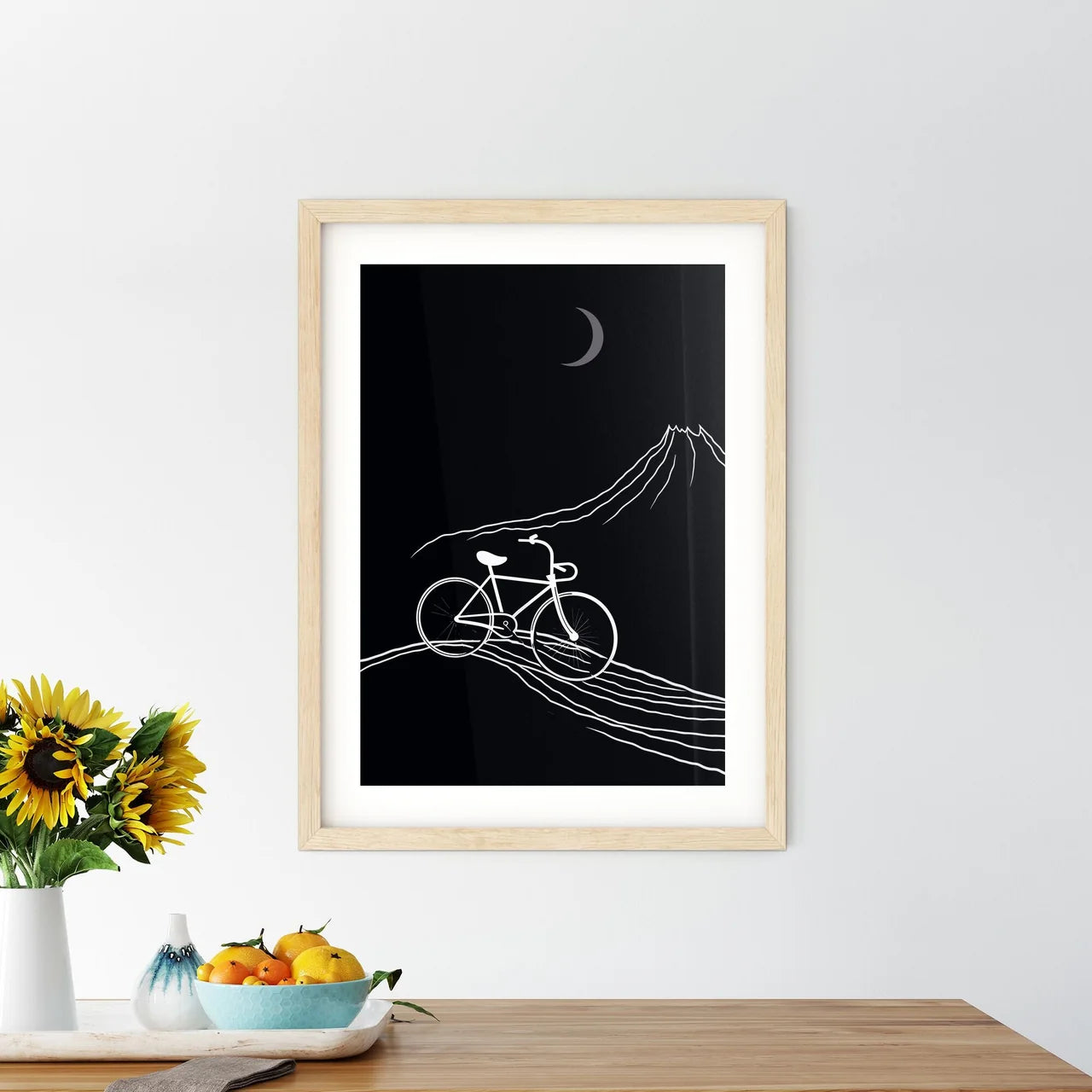 Riding A Bike - A White Bicy Framed Print