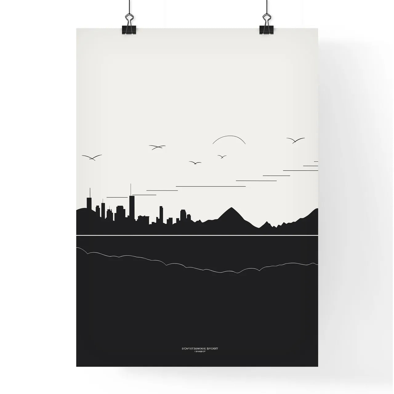 Rio De Janeiro Skyline - A Silhouette Of A City And Mountains Poster