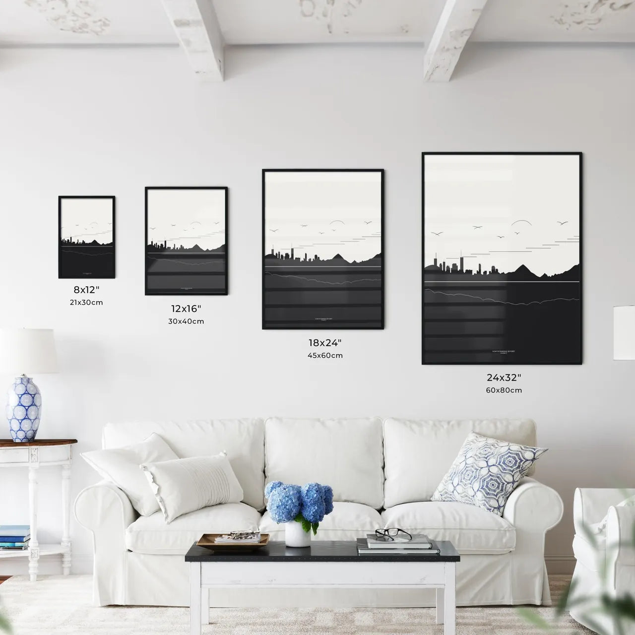 Rio De Janeiro Skyline - A Silhouette Of A City And Mountains Size Chart