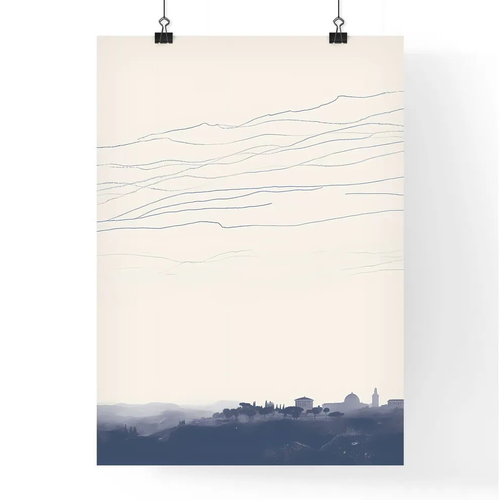 Rome Italy Impressive Skyline - A City With Many Wires In The Sky Poster