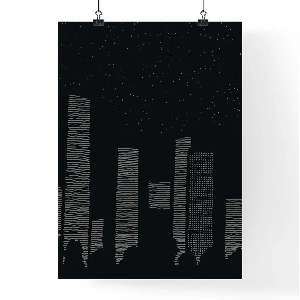 Seattle Skyline - A City Skyline At Night Poster