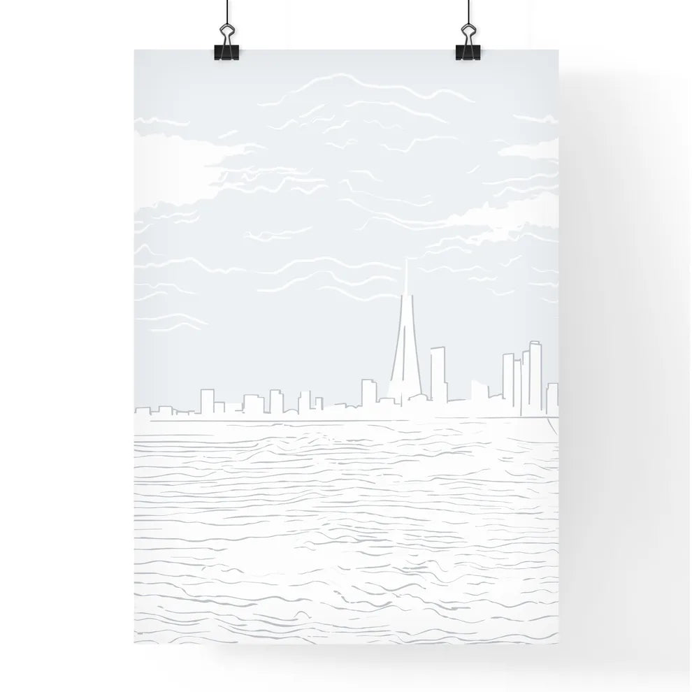 Shanghai China Waterfront - A City Skyline With A Body Of Water Poster