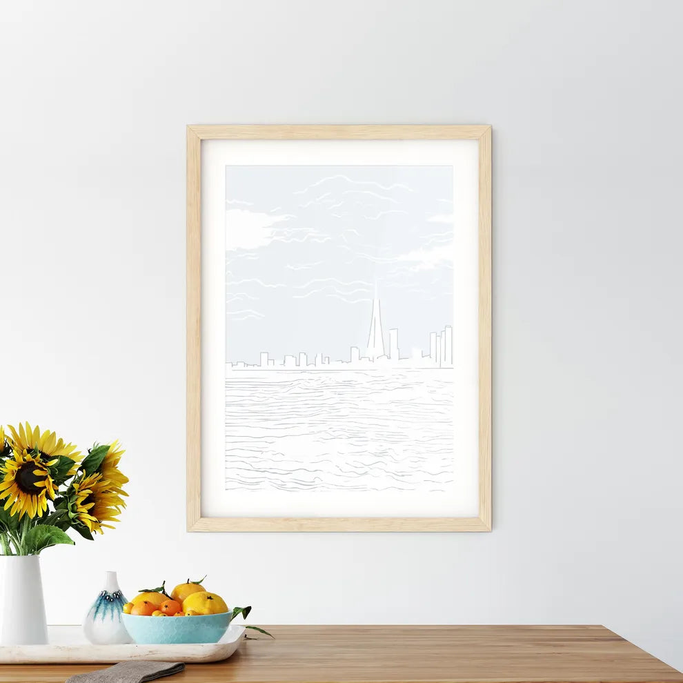Shanghai China Waterfront - A City Skyline With A Body Of Water Custom Print