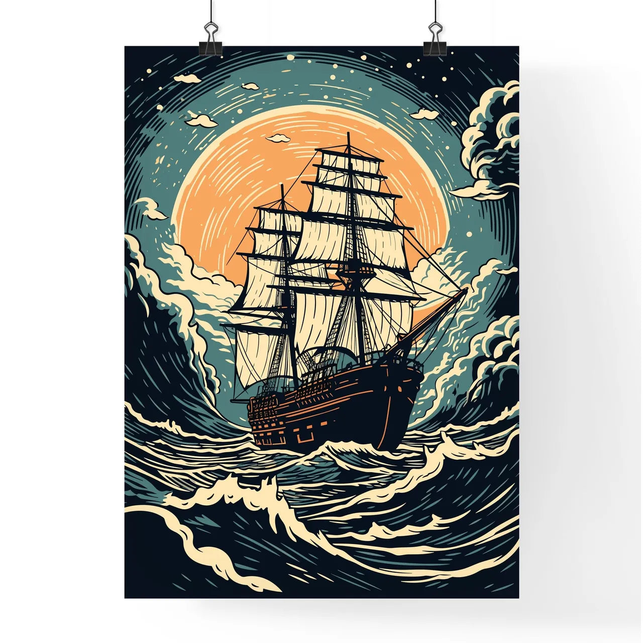 Ship Poster - A Ship In Th Poster