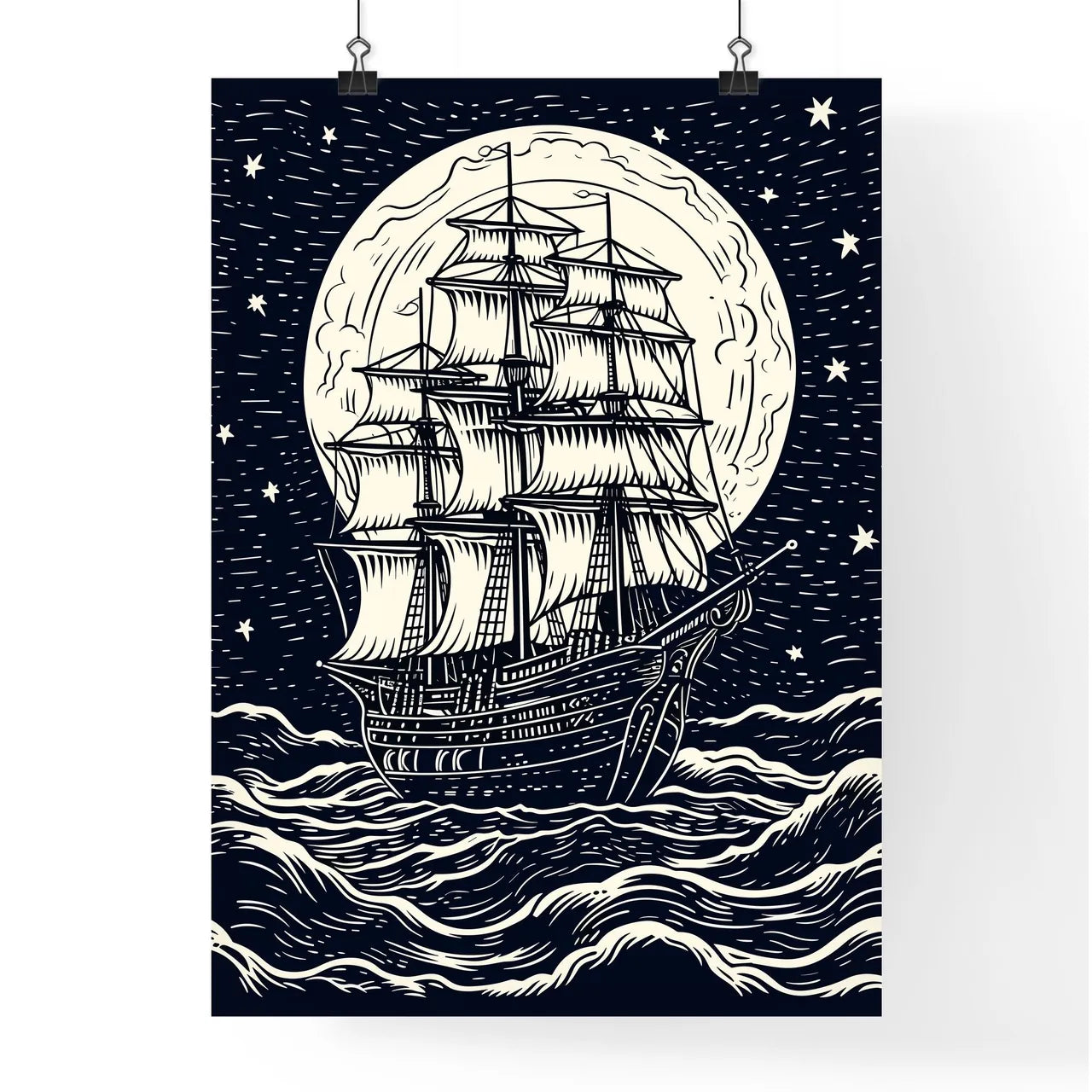Ship Poster - A Ship In Th Poster