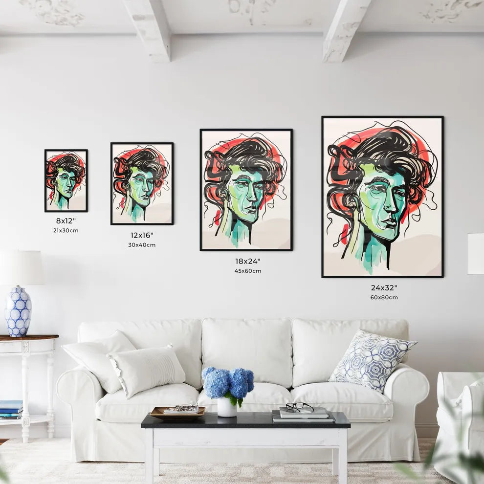 Simple Art Pen Portrait - A Drawing Of - Kitchen Hangings