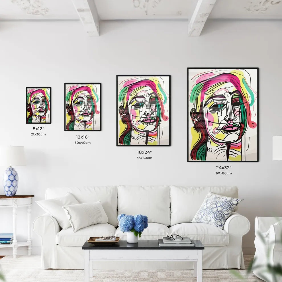 Simple Art Pen Portrait - A Drawing Of - Kitchen Hangings