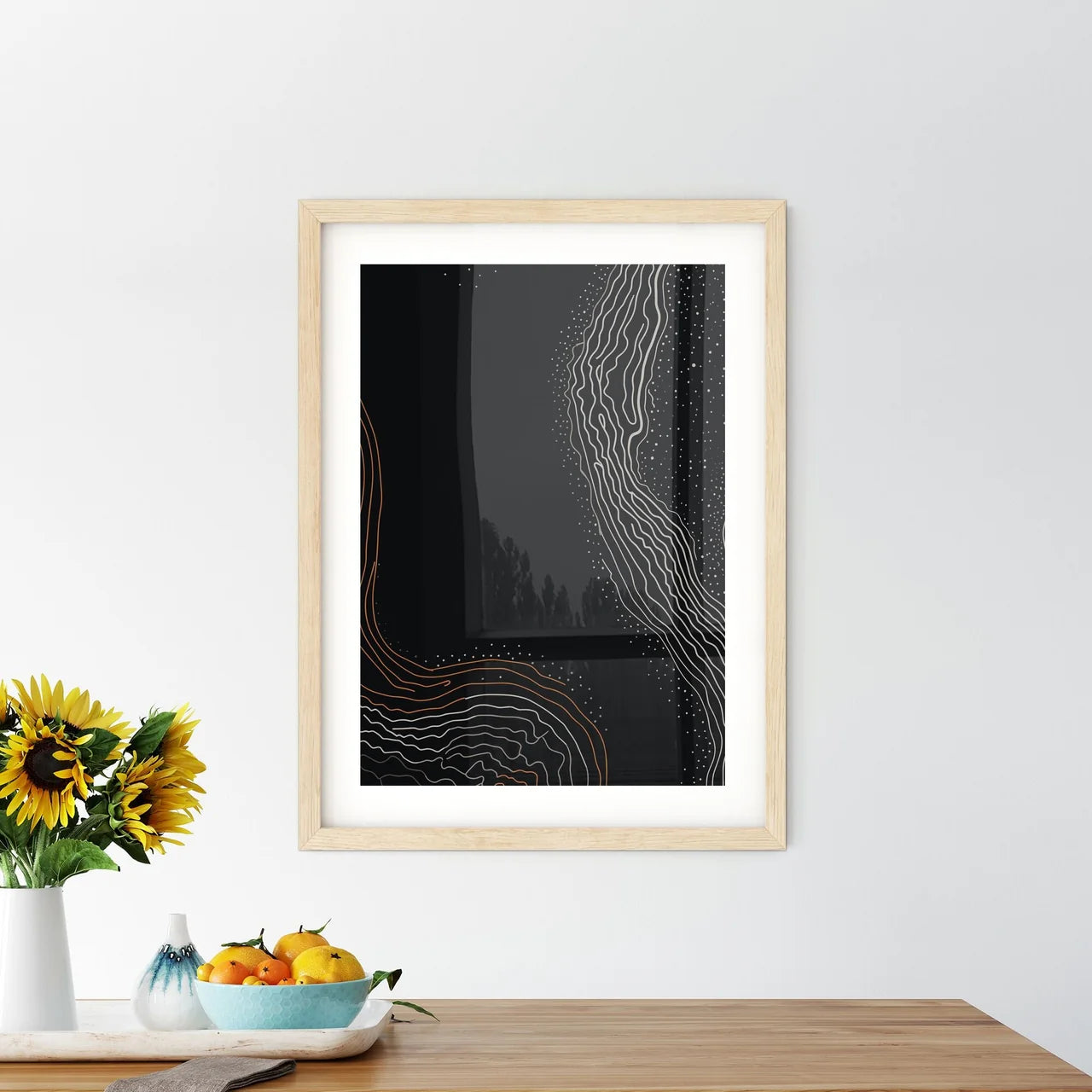 Simplicity Poster - A Black And  Framed Print