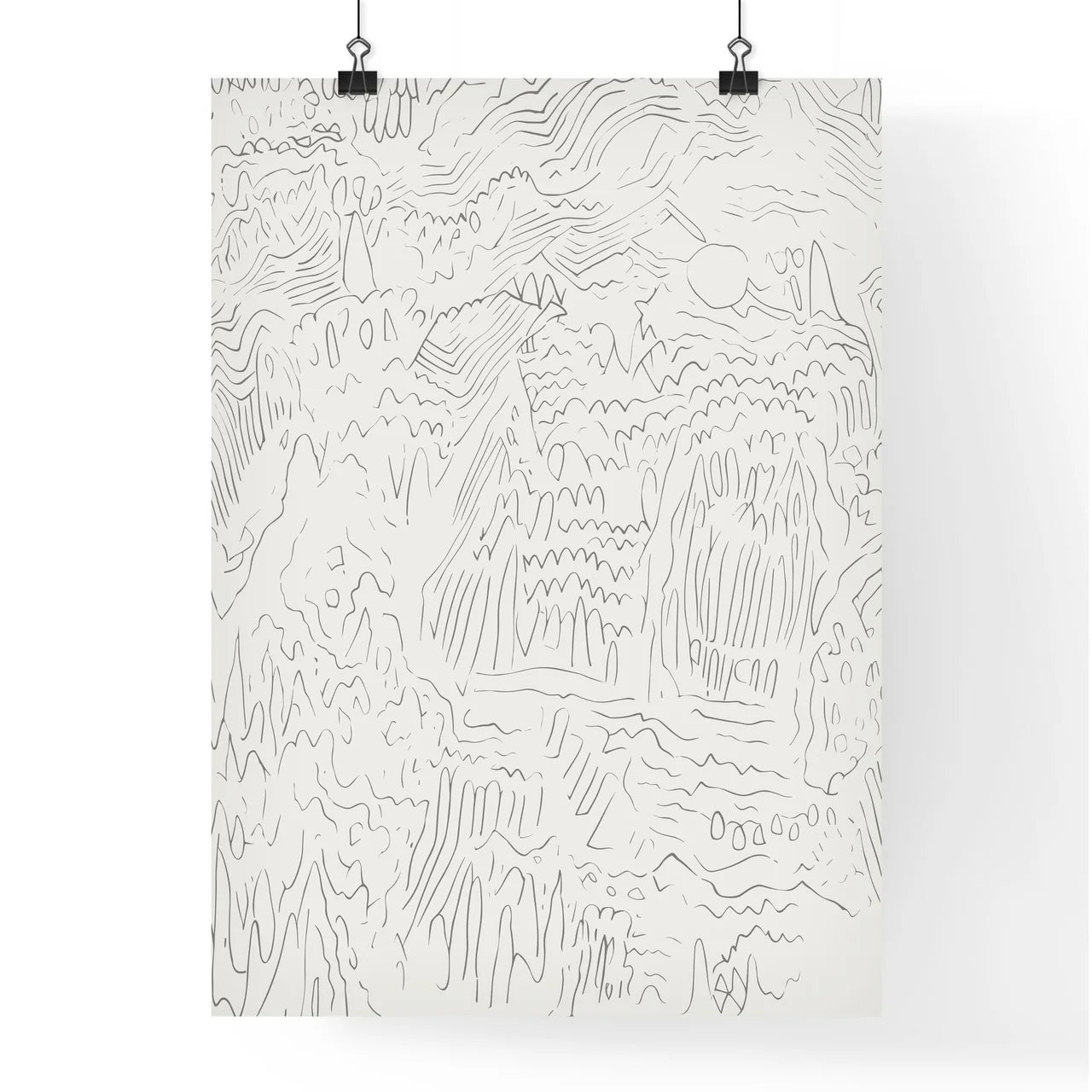 Sketchbook Abstracts - A Black And  Poster