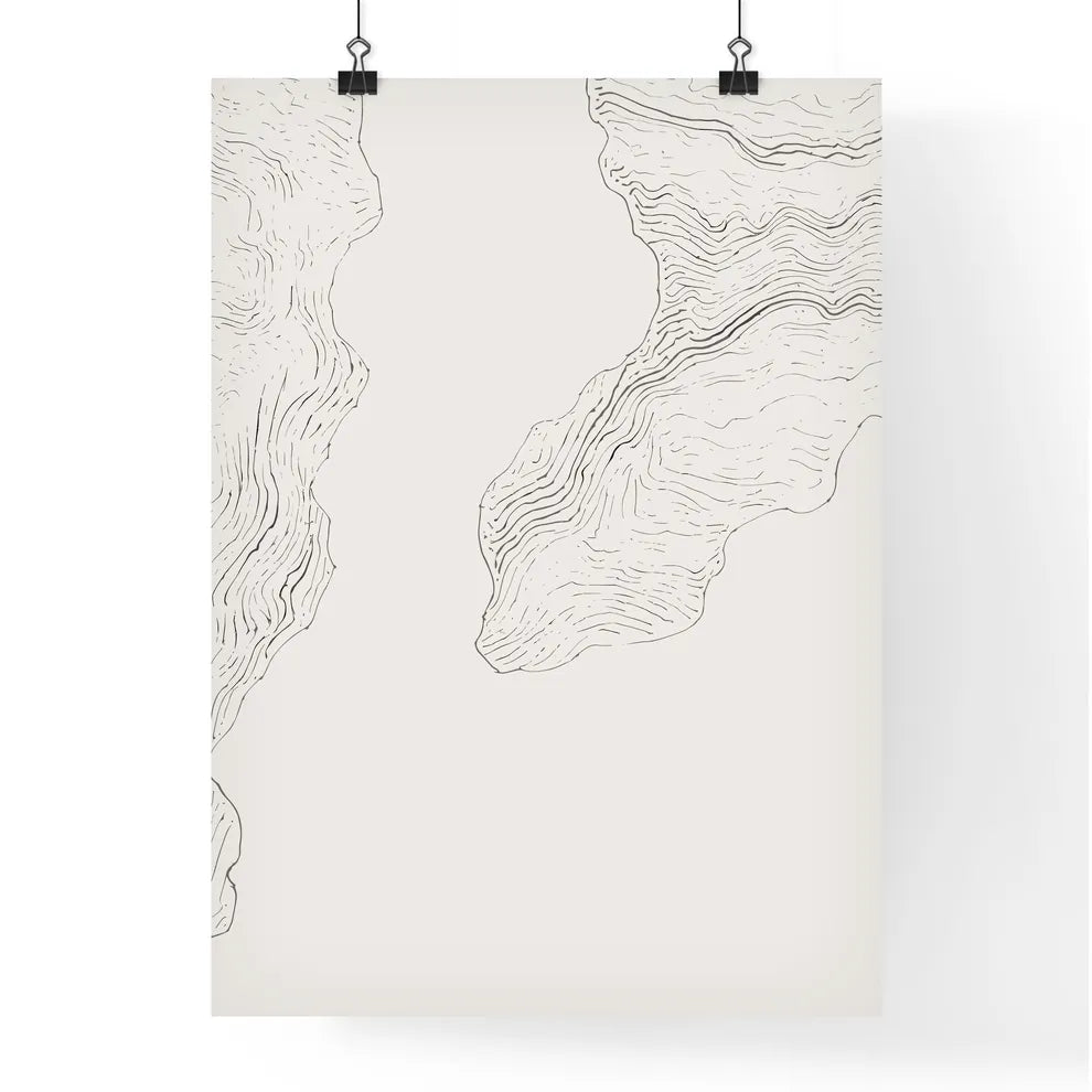 Sketchbook Abstracts - A White And  Poster