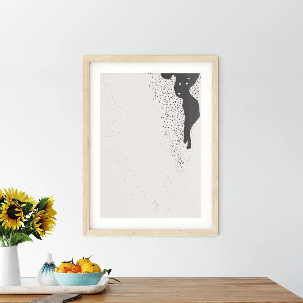 Sketchbook Abstracts - A Black And  Framed Print