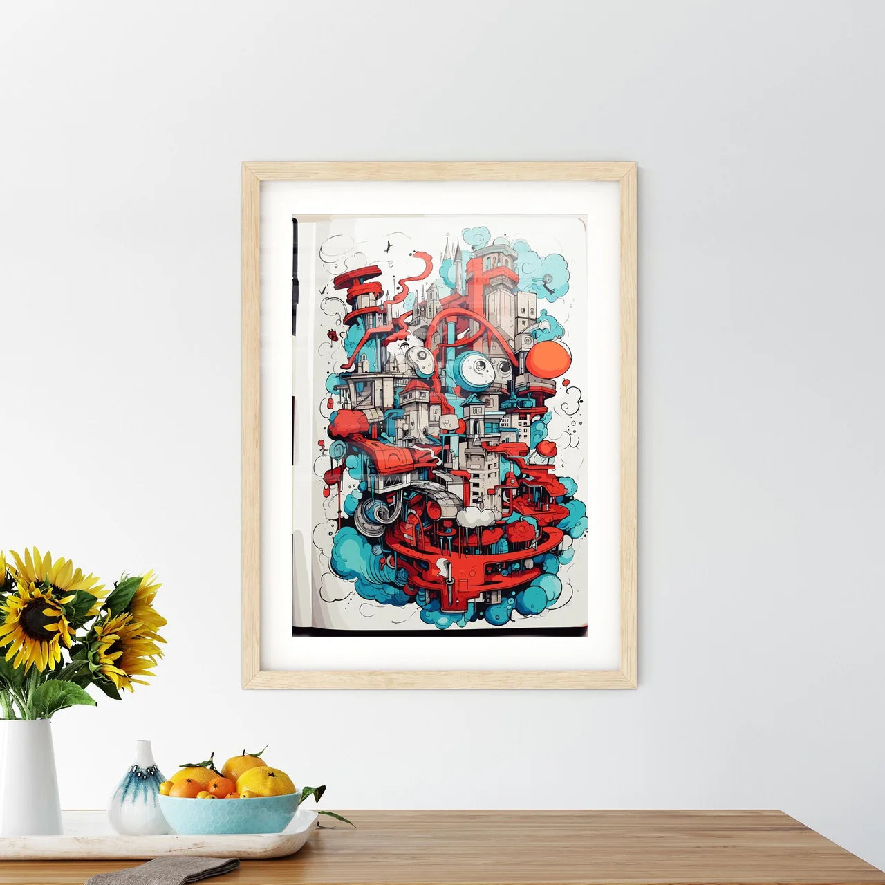 Summer Vacation - A Drawing Of Framed Print