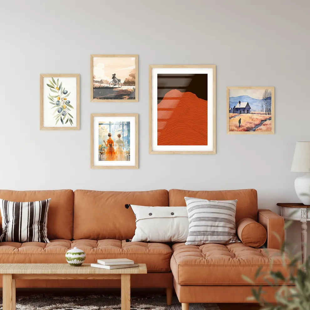 Sunrise - A Red And Bl Wall Art
