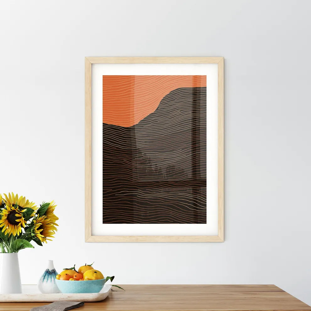 Sunrise - A Black And  Framed Print