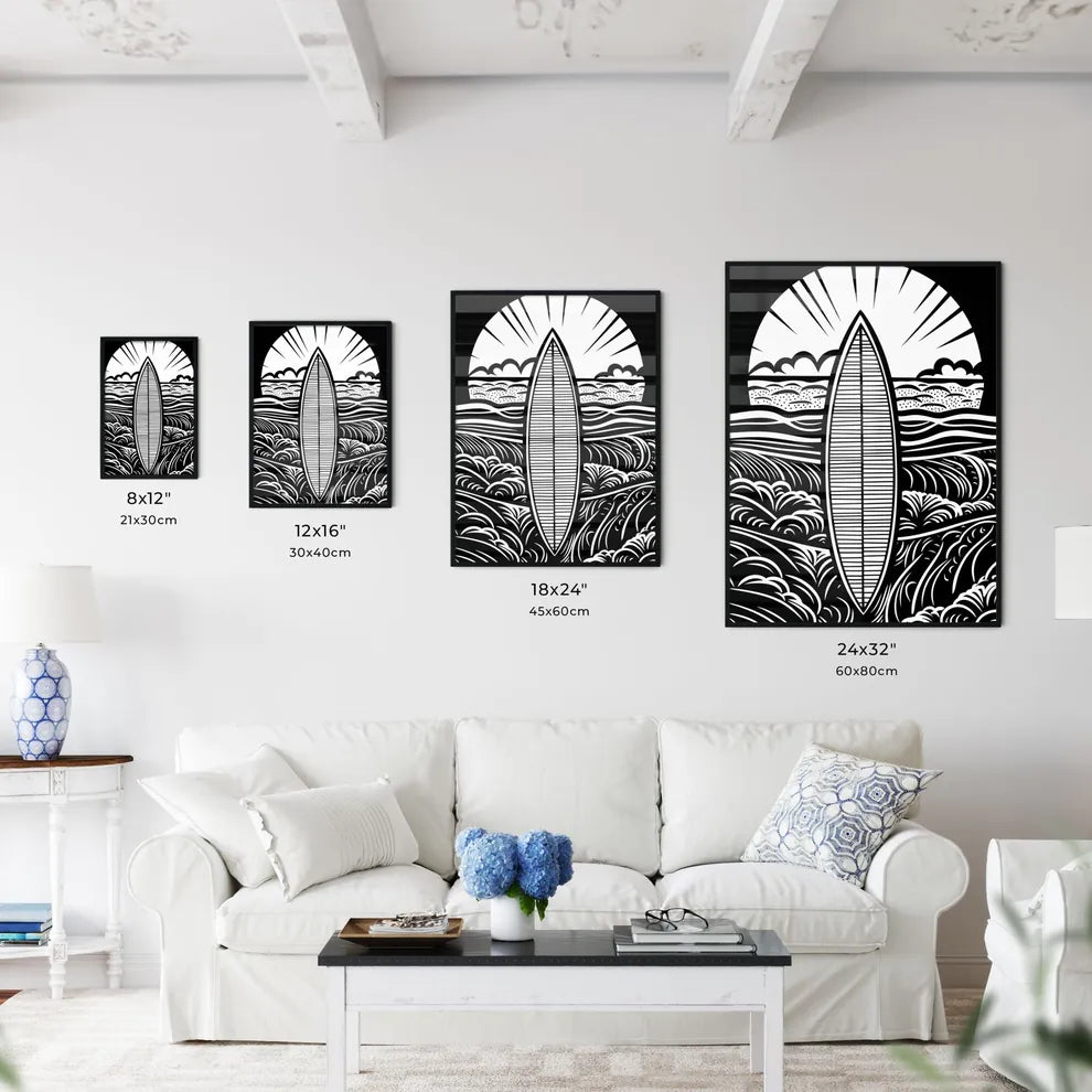 Surfboard In Front Of Beach - A Surfboard  - Kitchen Hangings