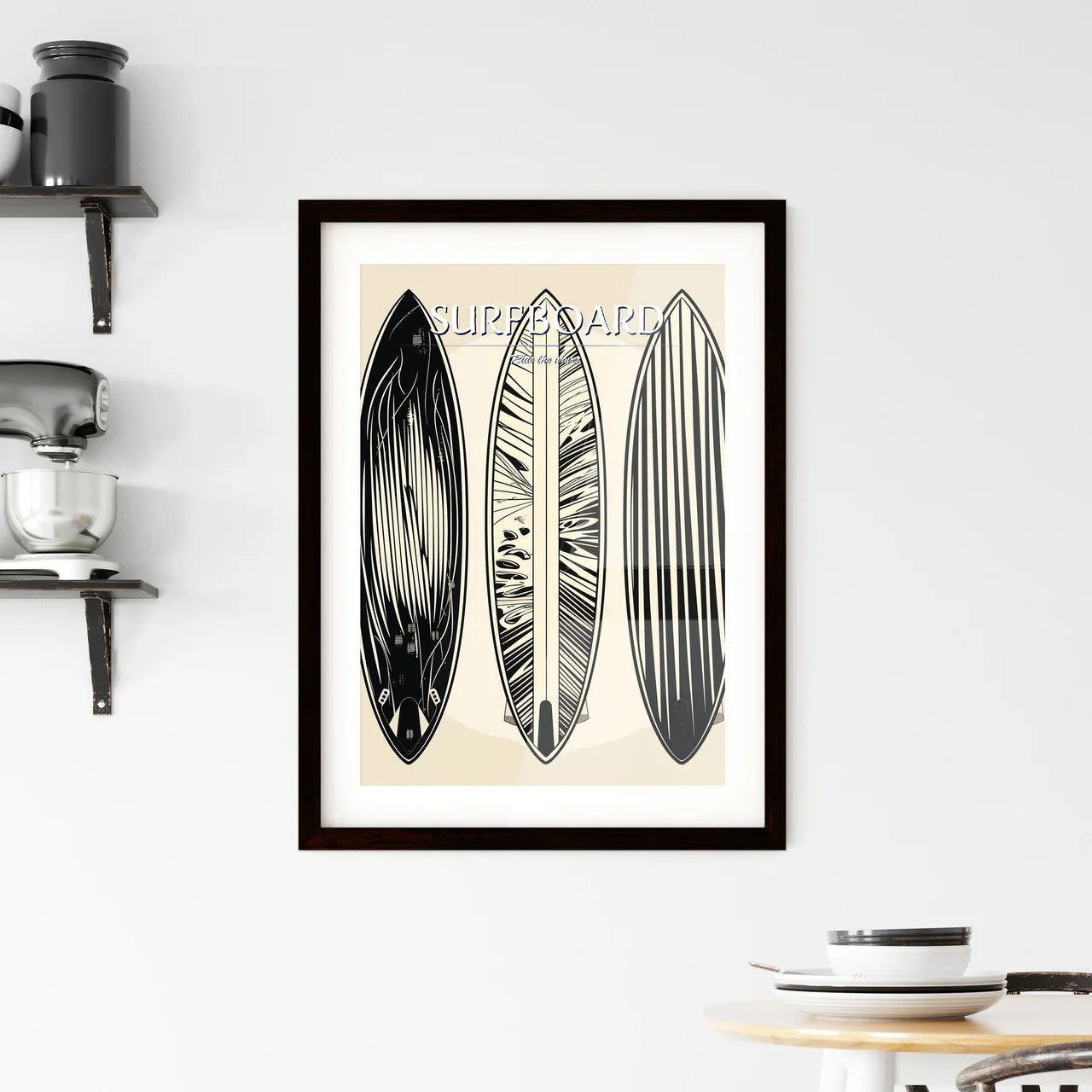 Surfboard Poster - A Group Of Surfboards Wi Framed Print