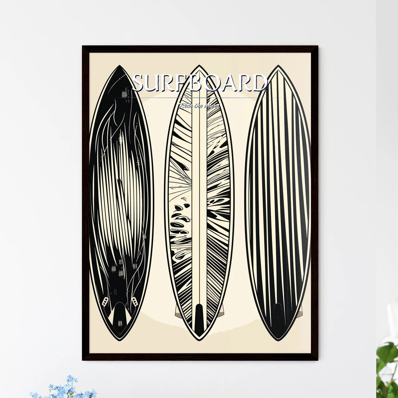 Surfboard Poster - A Group Of Surfboards Wi - Framed Art Print