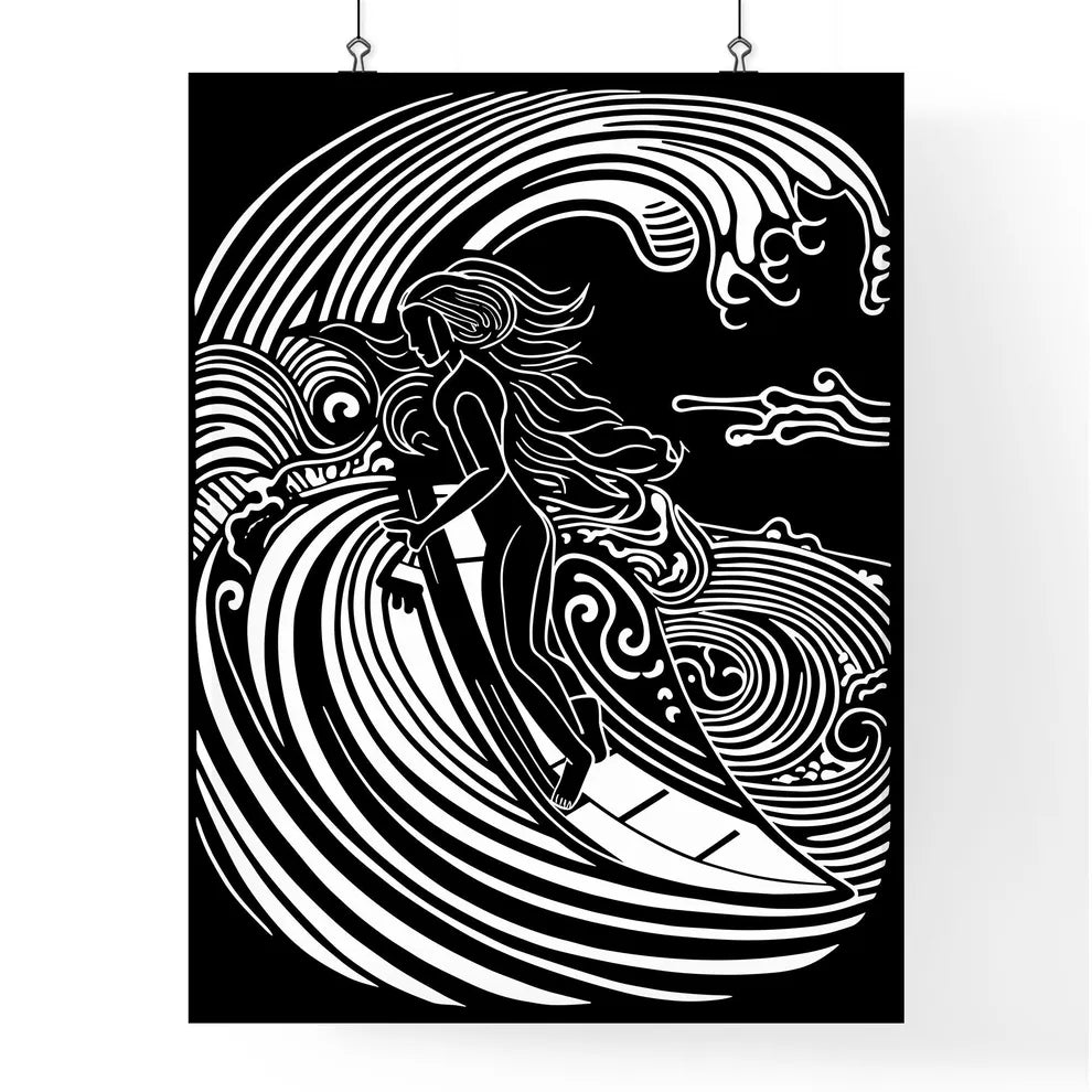 Surfing The Waves  Poster