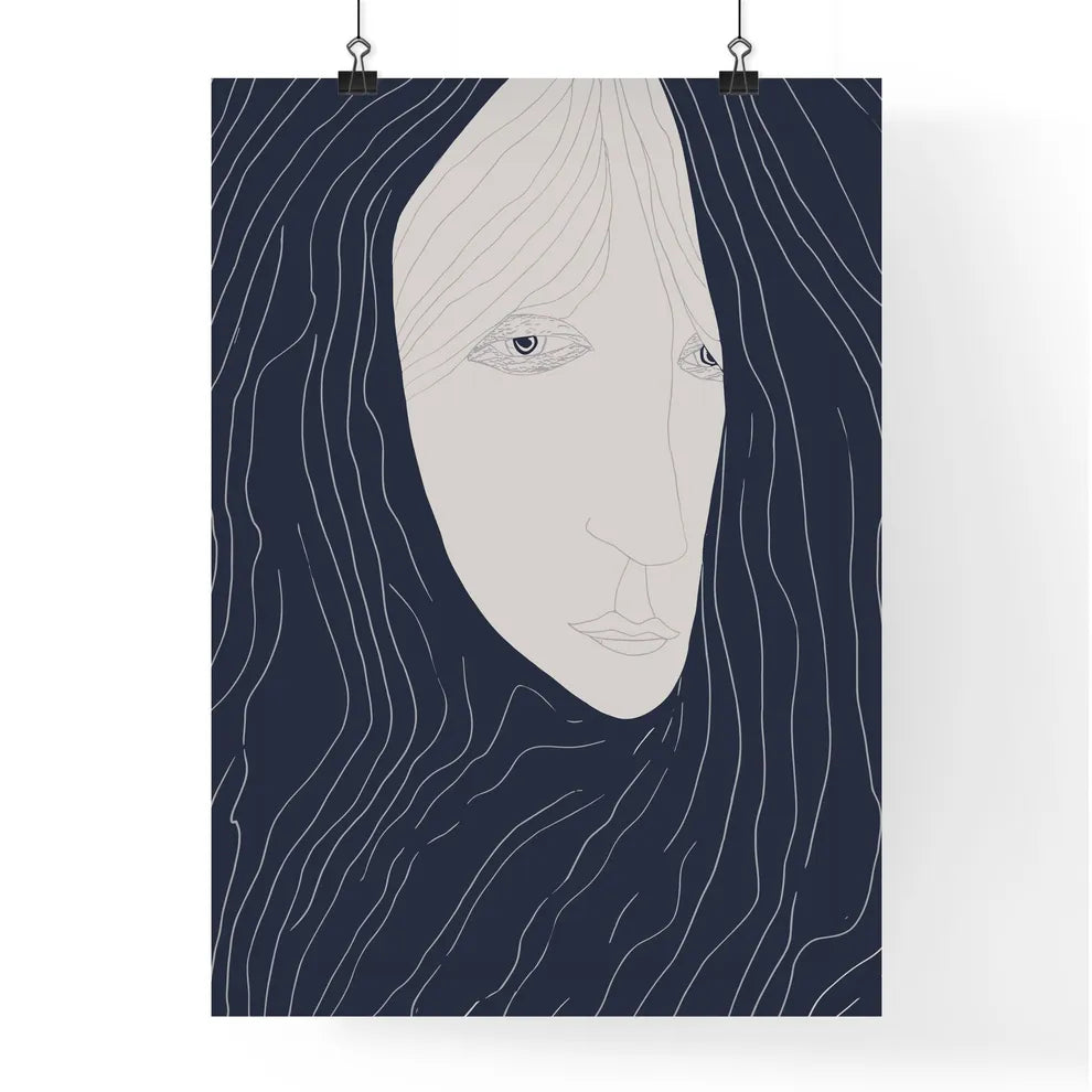 The Blue Cape Poster - A Drawing Of Poster