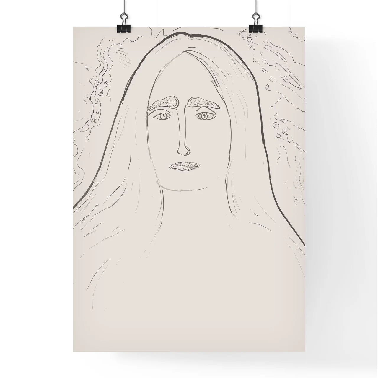 The Blue Cape Poster - A Drawing Of Poster