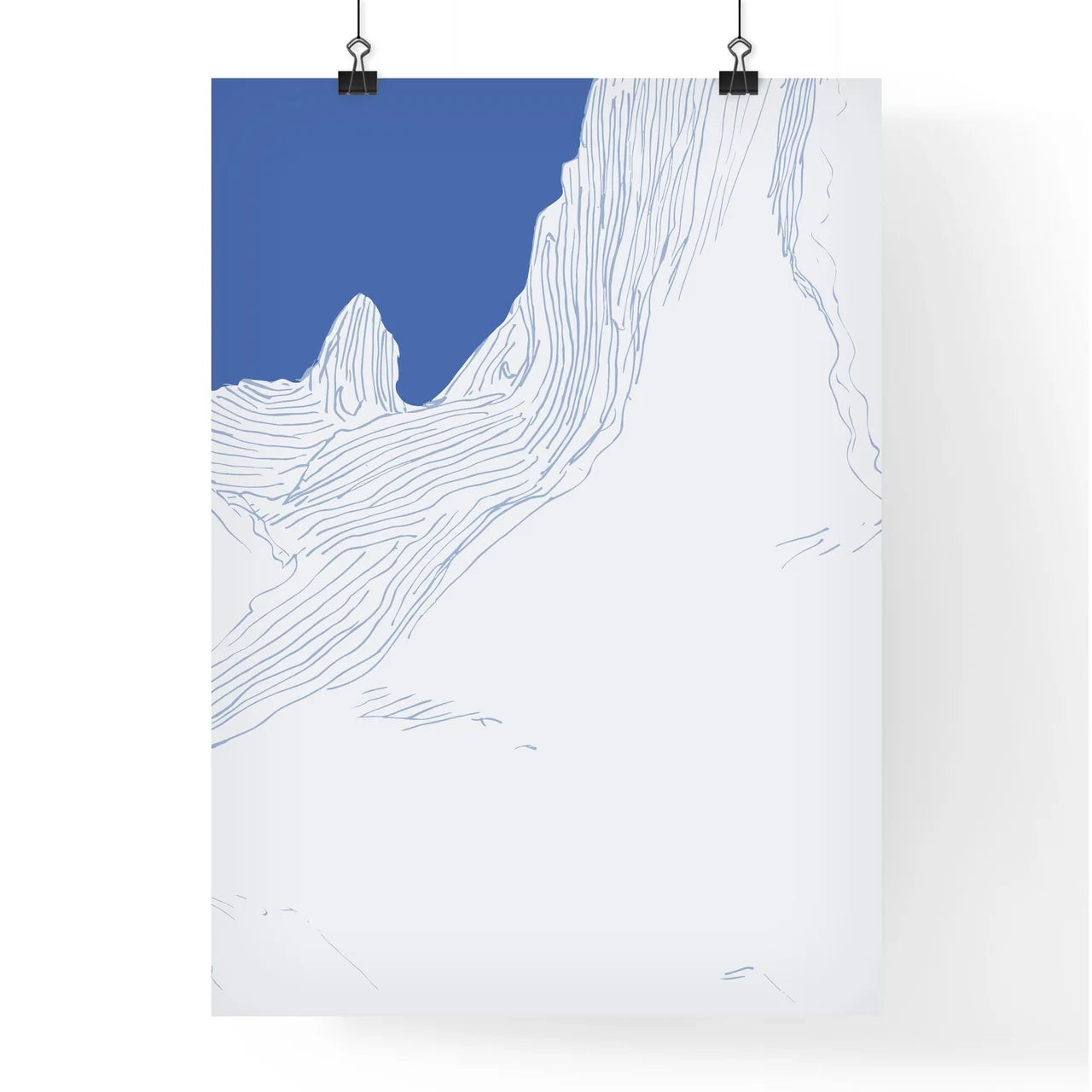 The Blue Cape Poster - A Blue And W Poster