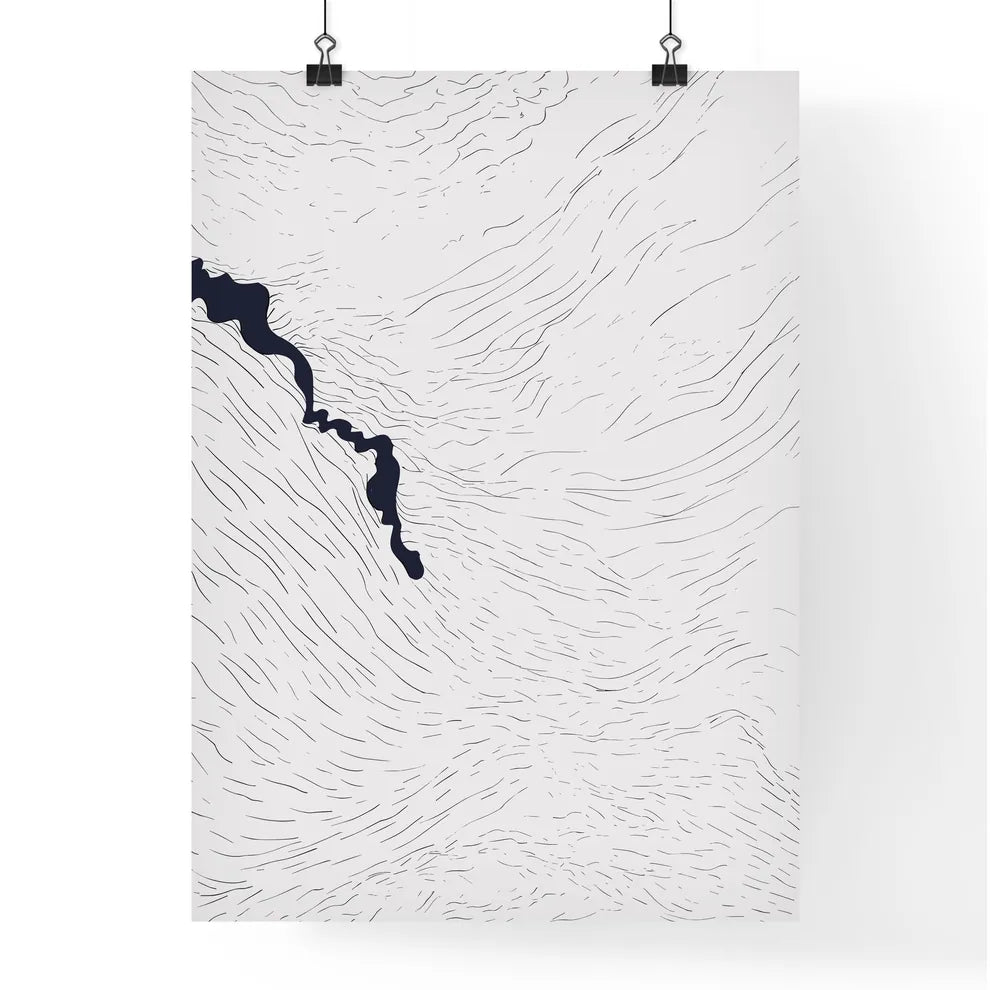 Tornado And Storm - A Black Line Poster