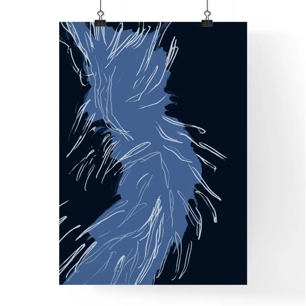 Tornado And Storm - A Blue And W Poster
