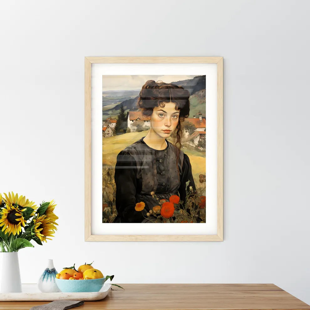 Travel Poster For The Rolling Hills - A Woma Framed Print