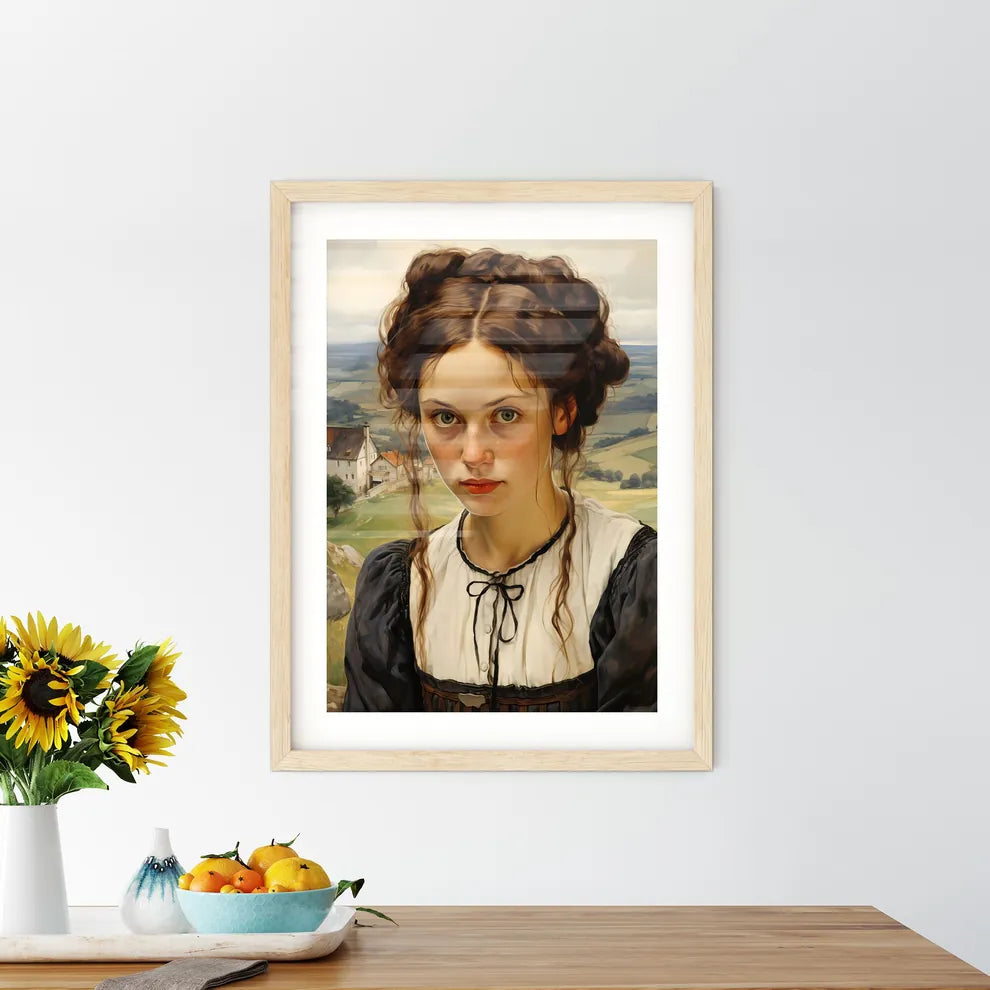 Travel Poster For The Rolling Hills - A Woma Framed Print