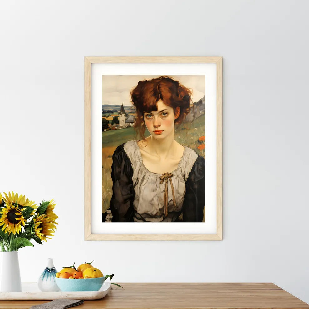 Travel Poster For The Rolling Hills - A Woma Framed Print