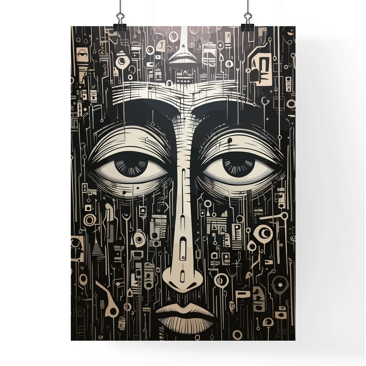 Wating To Start - A Black And  Poster