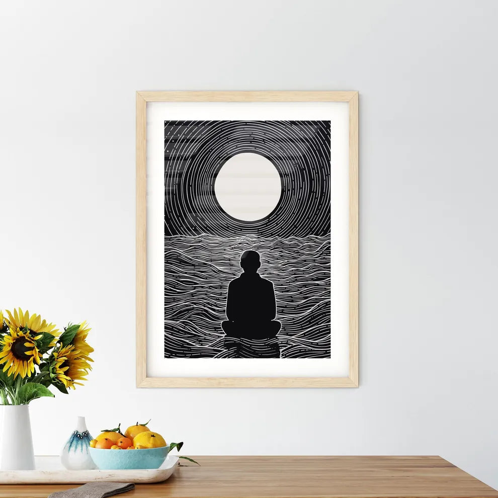 Wating To Start - A Person Sit Framed Print