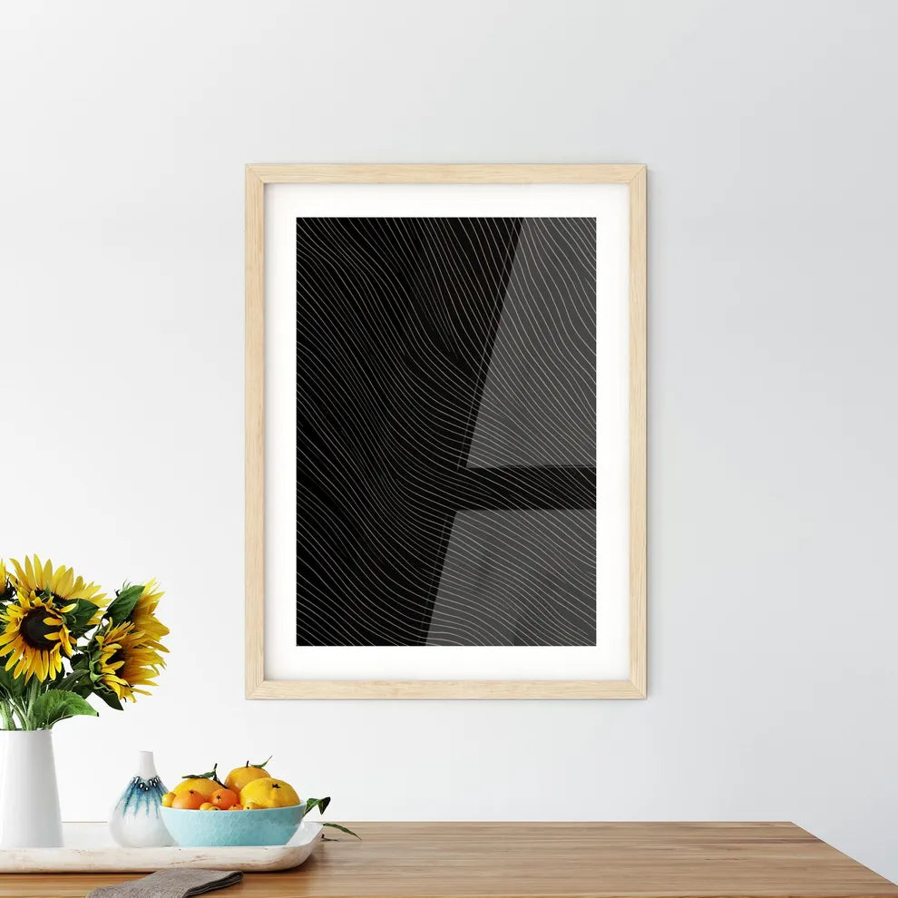 Waves Of Silence - A Black And  - Kitchen Hangings