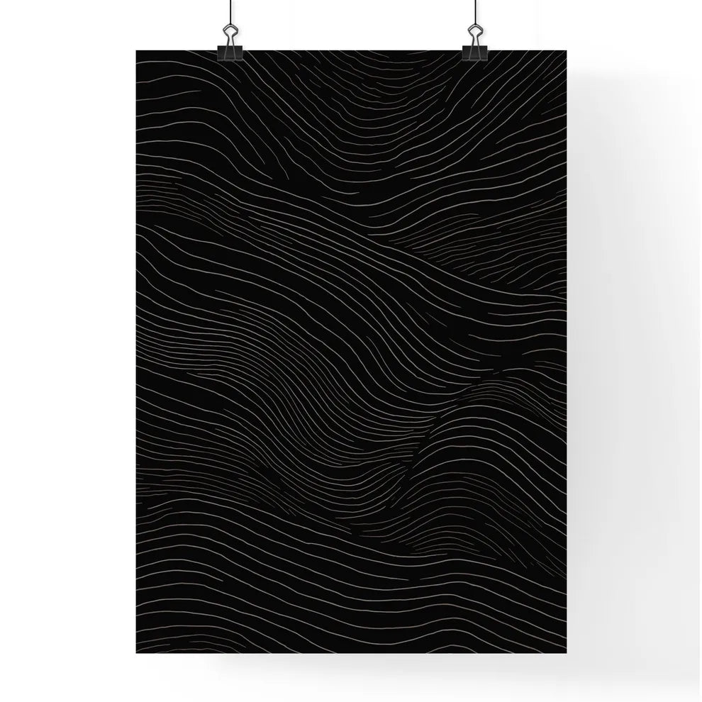 Waves Of Silence - A Black And  Poster