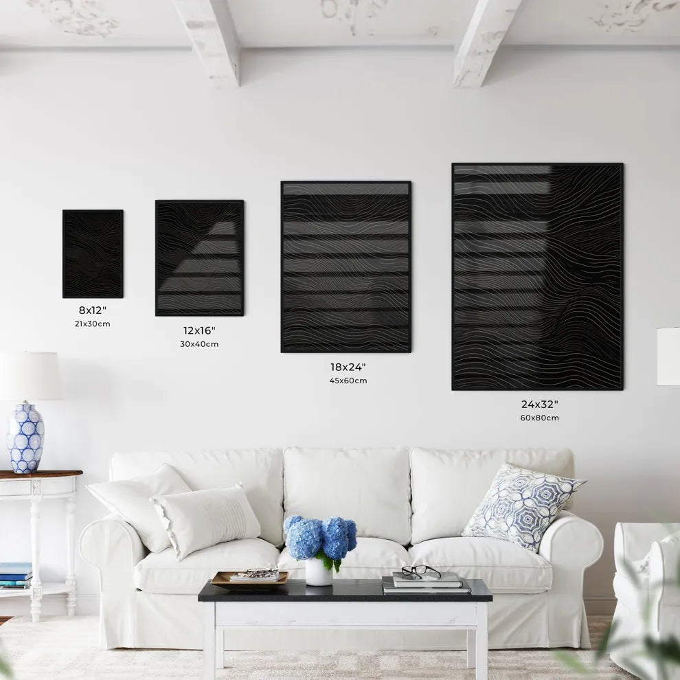 Waves Of Silence - A Black And  - Kitchen Hangings