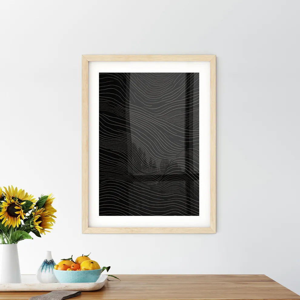 Waves Of Silence - A Black And  Framed Print