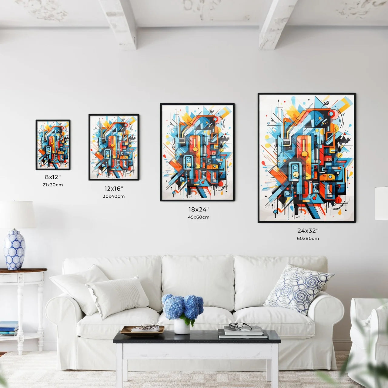 Wrong Geometry - A Colorful A - Kitchen Hangings