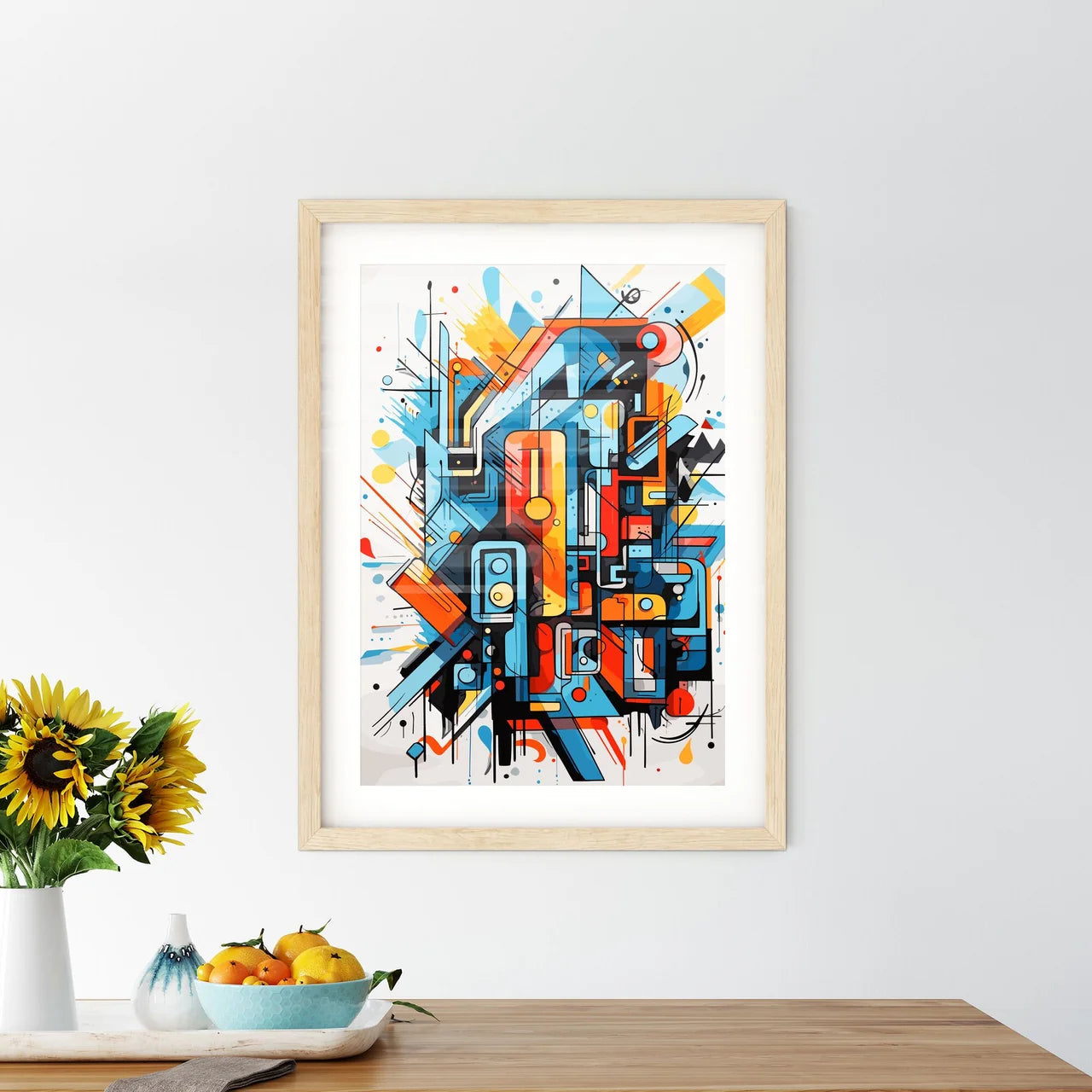 Wrong Geometry - A Colorful A Framed Print