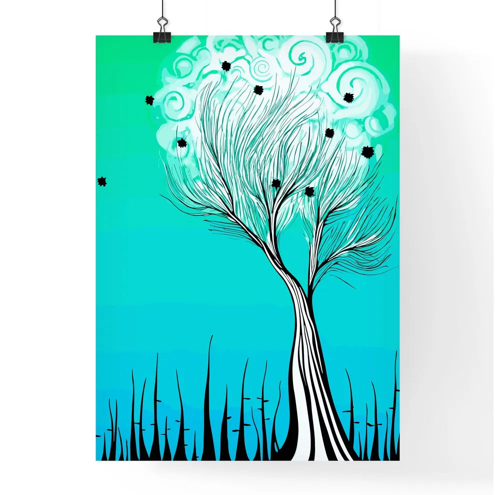 A Decorative Abstract Illustration Of A Chri Poster